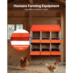 Munintapesä 6-osastoinen sinkitty teräs ja PP-muovi 796x525x790 mm