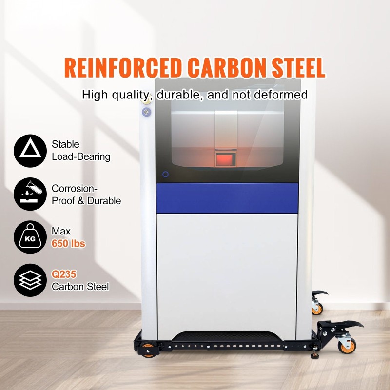 Säädettävä Q235-hiiliteräs siirtopohja 304–914 mm 295,5 kg kantavuus puuntyöstökoneille