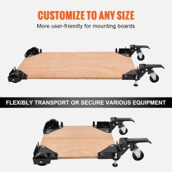 Siirrettävä raskas alusta Q235-hiiliteräs 181,4 kg kantavuus lukittavat pyörät puuntyöstöön