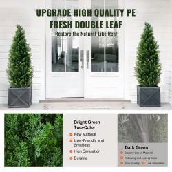 Tekosetripuu 121,9 cm PE-lehdistö 2 kpl sisä- ja ulkokäyttöön