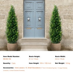 Tekokataja 152,4 cm PE-lehvästö 2 kpl sisä- ja ulkokäyttöön