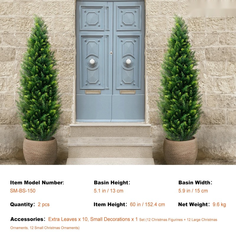 Tekokataja 152,4 cm PE-lehvästö 2 kpl sisä- ja ulkokäyttöön