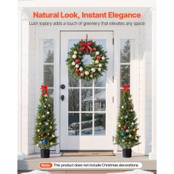 Keinotekoiset tuijapuut 2 kpl 1219 mm sementtipohjalla sisä- ja ulkokäyttöön