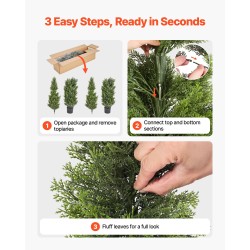 Tekokatajapuut 2 kpl 1524 mm polyeteenilehdet rautarunko sementtijalustalla ulkokäyttöön