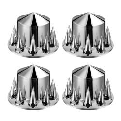 Takapyörän akselinsuojasarja ABS-muovi kirkas hopea 10-reikäisille vanteille 11,25 tuuman pulttijako