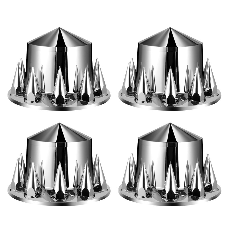 Takapyörän akselinsuojasarja ABS-muovi kirkas hopea 10-reikäisille vanteille 11,25 tuuman pulttijako