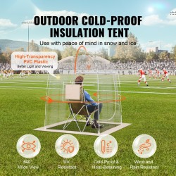 Ulkoteltta läpinäkyvä PVC-muovi yhden hengen 1,27x1,27x1,6 m urheilutapahtumiin