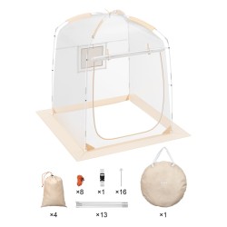 Ulkoteltta läpinäkyvä PVC-muovi yhden hengen 1,27x1,27x1,6 m urheilutapahtumiin