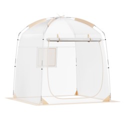 Urheiluteltta läpinäkyvä PVC noin 183 x 183 cm 2–4 hengelle säänkestävä