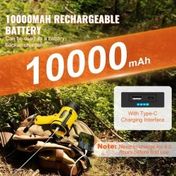 Ladattava käsivalaisin 1000000 lumenia IP67 10000 mAh 4 valaistustilaa irrotettavat värilinssit