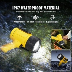 Ladattava käsivalaisin 1000000 lumenia IP67 10000 mAh 4 valaistustilaa irrotettavat värilinssit