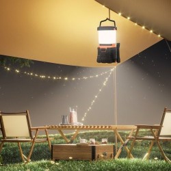 LED-retkilyhty 1000LM 360° valaistus ladattava 4400mAh akku USB-lataus 4 valaistustilaa