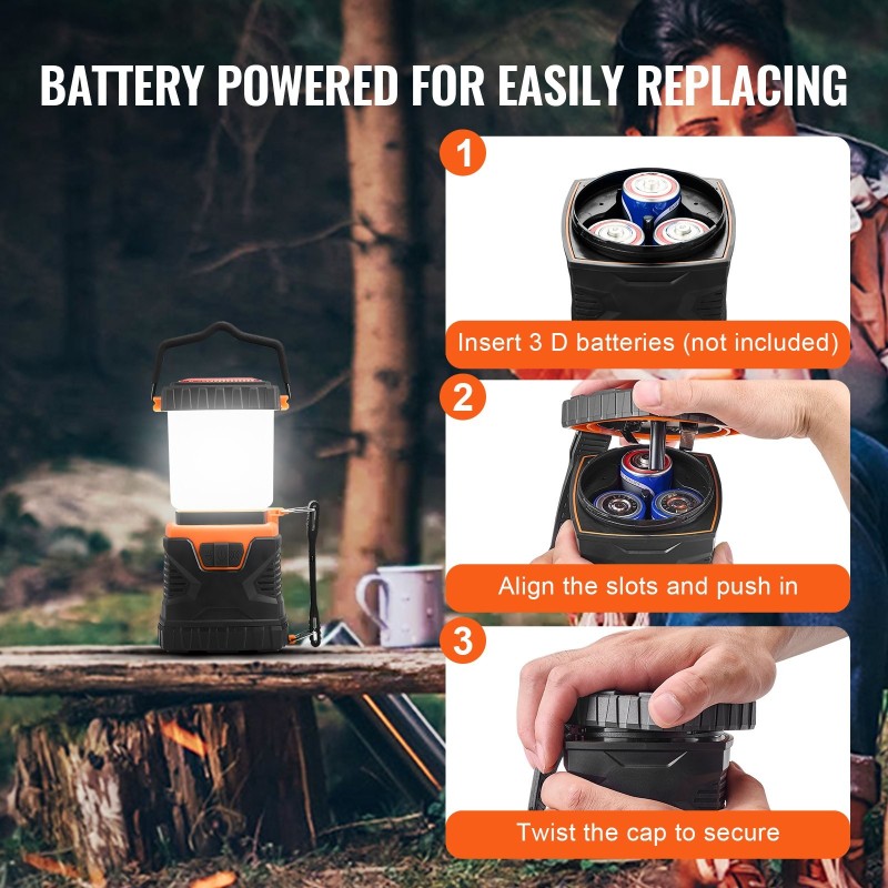 LED-leirivalaisin 360 asteen valaistus 64 LED 1000 lm 4 valaistustilaa paristokäyttö