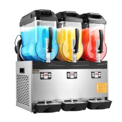 Slush-kone ruostumatonta terästä kolme kahdentoista litran säiliötä kahviloihin ja baareihin