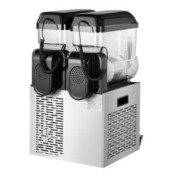 Kaupallinen slushikone ruostumaton teräs kaksi kahdentoista litran säiliötä yhdeksänkymmentäkuusi kuppia kahviloihin baareihin