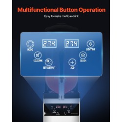 Slush-kone 12 L ruostumaton teräsrunko PC-säiliö 48 kupillista ravintoloihin ja kotikäyttöön