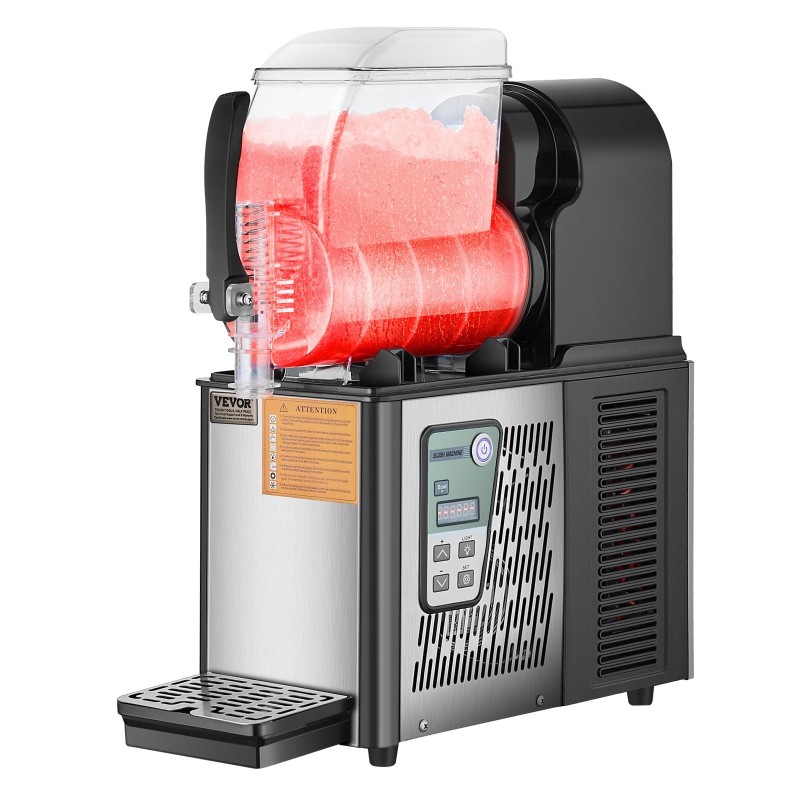 Jääslush-kone 4 L ruostumaton teräs PC-säiliö 15 asetusta