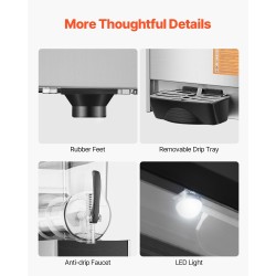 Slushikone 12 l yksisäiliöinen ruostumaton teräsrunko polykarbonaattisäiliö ammattikäyttöön