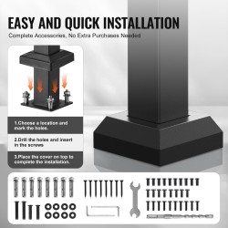 Portaiden kaide hiiliteräksinen kahden tai kolmen askelman musta säädettävä kulma