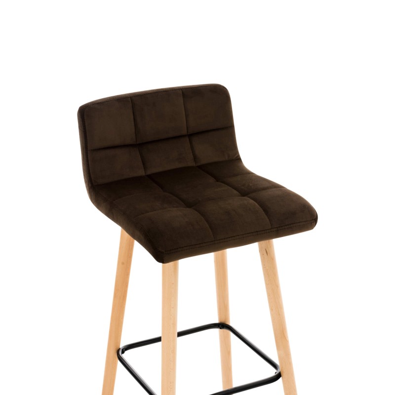 Lincoln samettinen baarijakkara, 2 kpl, mukava pehmuste, nelijalkainen runko