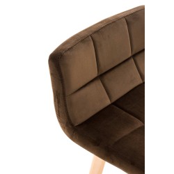 Lincoln samettinen baarijakkara, 2 kpl, mukava pehmuste, nelijalkainen runko