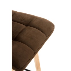 Lincoln samettinen baarijakkara, 2 kpl, mukava pehmuste, nelijalkainen runko