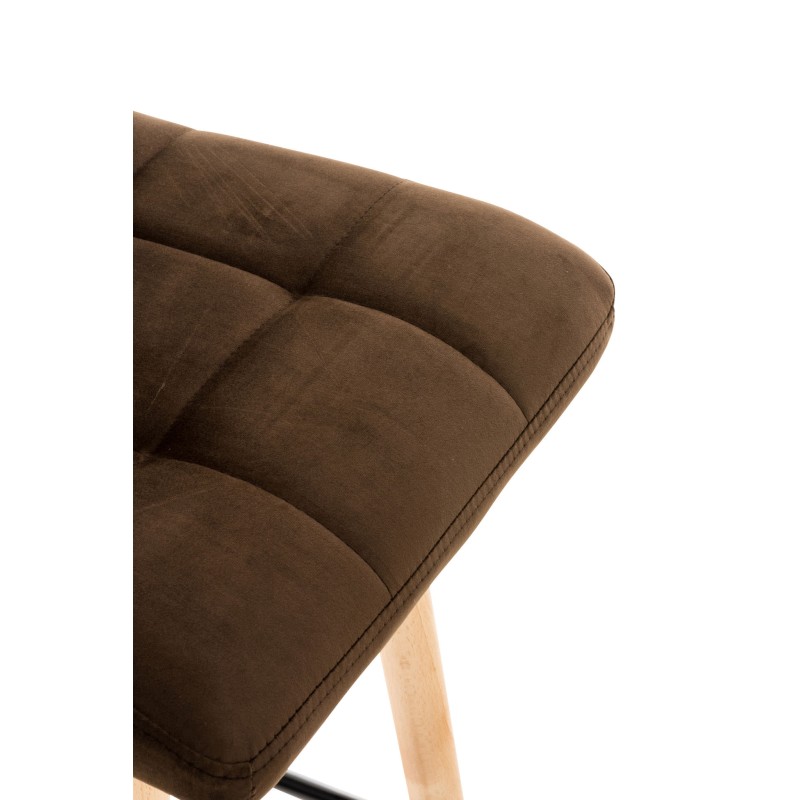 Lincoln samettinen baarijakkara, 2 kpl, mukava pehmuste, nelijalkainen runko