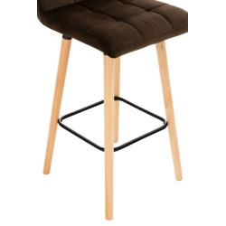 Lincoln samettinen baarijakkara, 2 kpl, mukava pehmuste, nelijalkainen runko