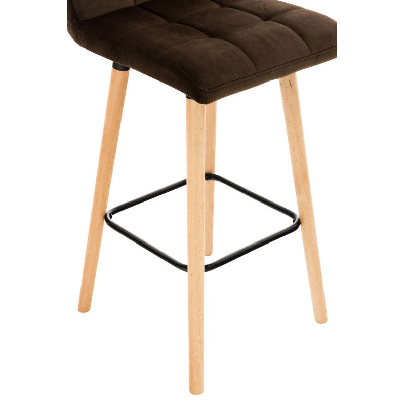 Lincoln samettinen baarijakkara, 2 kpl, mukava pehmuste, nelijalkainen runko