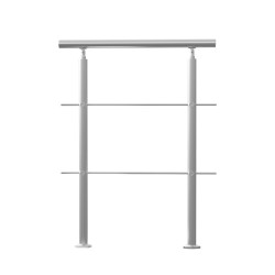 Kaide ulkoportaisiin ruostumattomasta teräksestä 800 mm kaksipilarinen kaksi poikkitankoa säädettävä kulma