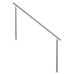 Porraskaide ruostumattomasta teräksestä 1800 mm säädettävällä 0 45 asteen kulmalla kaksoistolppainen ulkokäyttöön