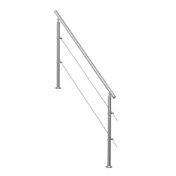 Käsijohde ulkokäyttöön ruostumattomasta teräksestä 1800 mm kaksi poikkitankoa