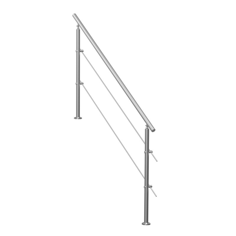 Käsijohde ulkokäyttöön ruostumattomasta teräksestä 1800 mm kaksi poikkitankoa