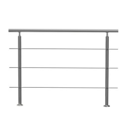 Ulkokaide portaisiin 149 9 cm ruostumaton teräs kolmella poikkitangolla säädettävällä kulmalla