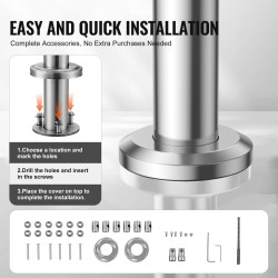 Portaankaide ruostumattomasta teräksestä 120 cm kolme poikkitankoa kaksipilarinen säädettävä kulma