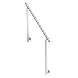 Ruostumaton teräs kaide 150 cm sivukiinnitteinen ulkoporteihin säädettävällä kulmalla