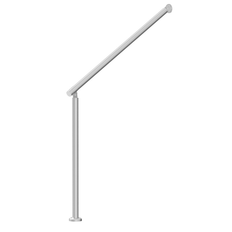 Ulkokaide ruostumattomasta teräksestä 100 cm portaisiin seinään ja lattiaan asennettava