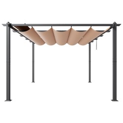 Pergola alumiinirungolla 3,6 x 4,86 m säädettävällä UV50+ katoksella