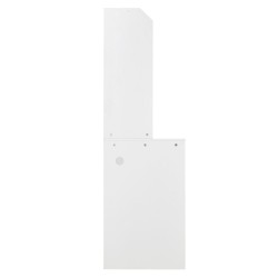 Kulmasäilytyskaappi MDF PB korkeus 1633 mm 12 lokeroa valkoinen USB portit ja pistorasiat