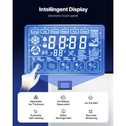 Kaupallinen jääpääyksikkö 226,8 kg/24 h ruostumaton teräs ilman säiliötä