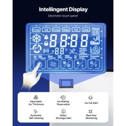 Jääpalakone pääyksikkö 136 kg vuorokaudessa ruostumaton teräs kaupalliseen käyttöön
