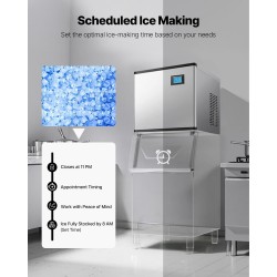 Jääpalakone pääyksikkö 136 kg vuorokaudessa ruostumaton teräs kaupalliseen käyttöön