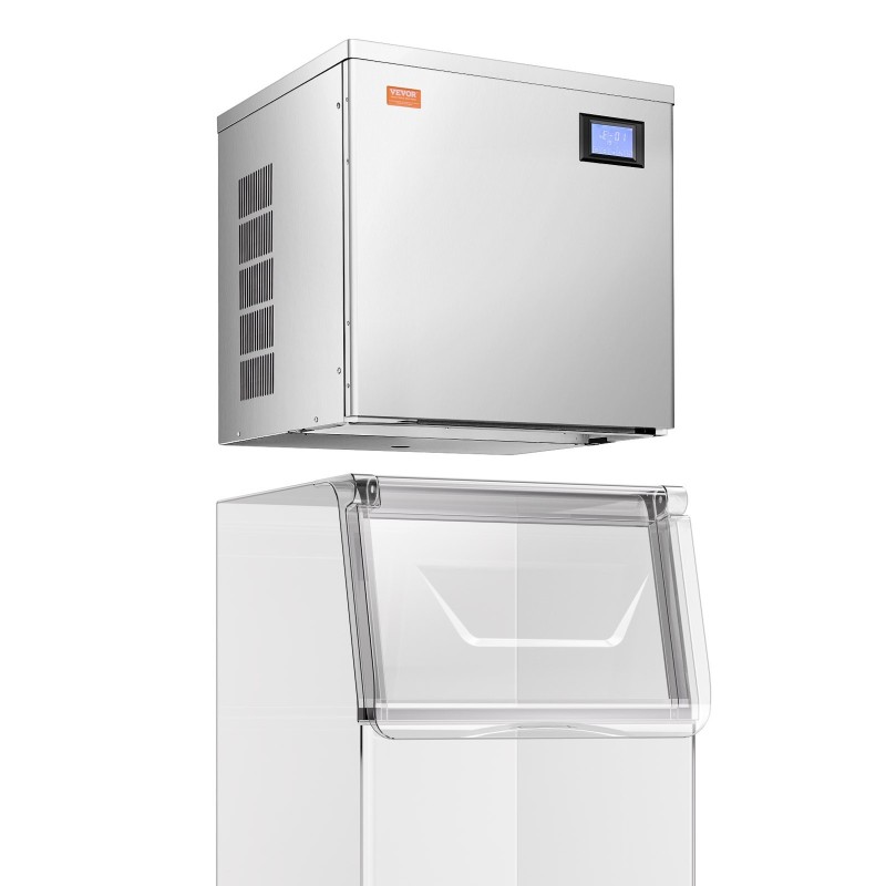 Kaupallinen jääpalakone 400 paunaa päivässä ruostumaton teräs pääkone ilman säiliötä