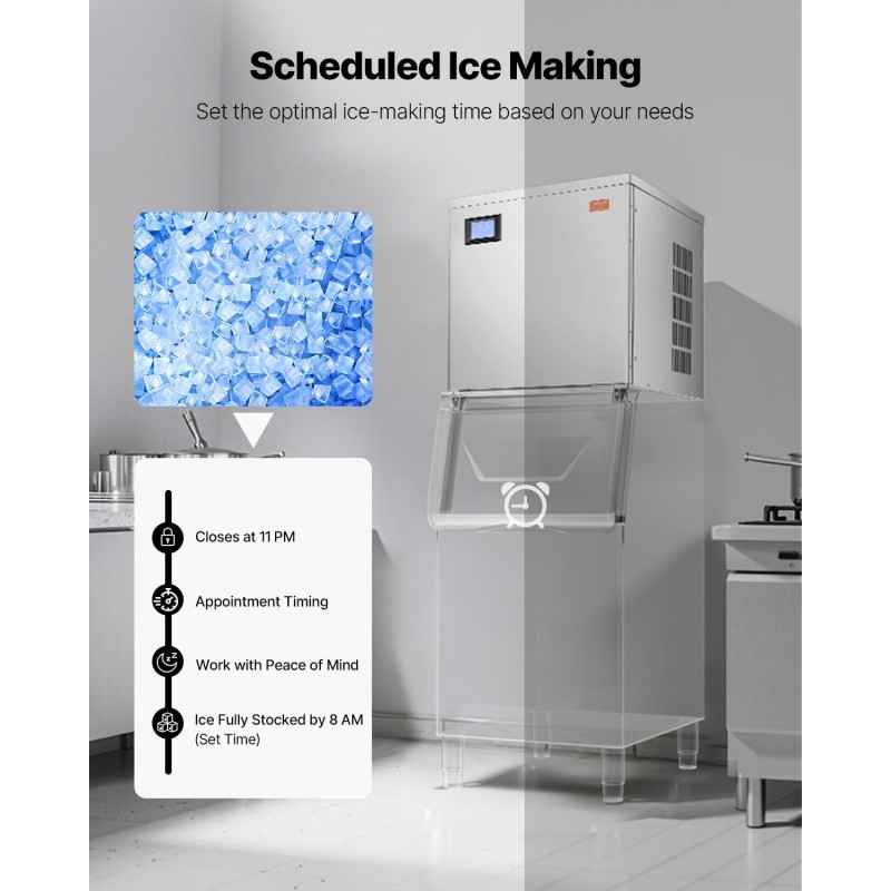 Jääpalakone pääyksikkö ruostumaton teräs 550 lbs/vrk 156 muottia ammattikäyttöön