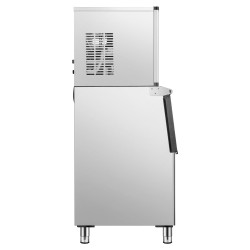 Kaupallinen jääpalakone ruostumaton teräs 136 kg vuorokaudessa tuotanto 113 kg säilytys kosketusnäytöllä