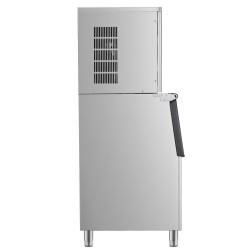 Kaupallinen jääpalakone ruostumaton teräs ja PE muovi 450 lbs 24h 250 lbs säiliö