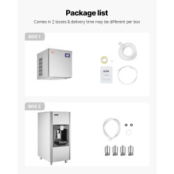 Jääpalakone ruostumatonta terästä 249 kg/vrk 80 kg säiliö kosketusnäyttö itsepuhdistus baareihin