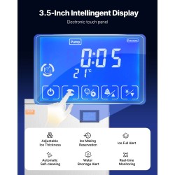 Ammattikäyttöinen jääkone ruostumattomasta teräksestä 200 kg/24h 80 kg säiliö