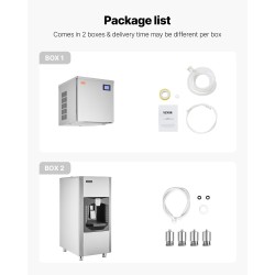 Jääpalakone ammattikäyttöön 181 kg vuorokaudessa 80 kg säiliö ruostumaton teräs