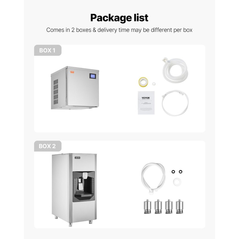 Jääpalakone ammattikäyttöön 181 kg vuorokaudessa 80 kg säiliö ruostumaton teräs